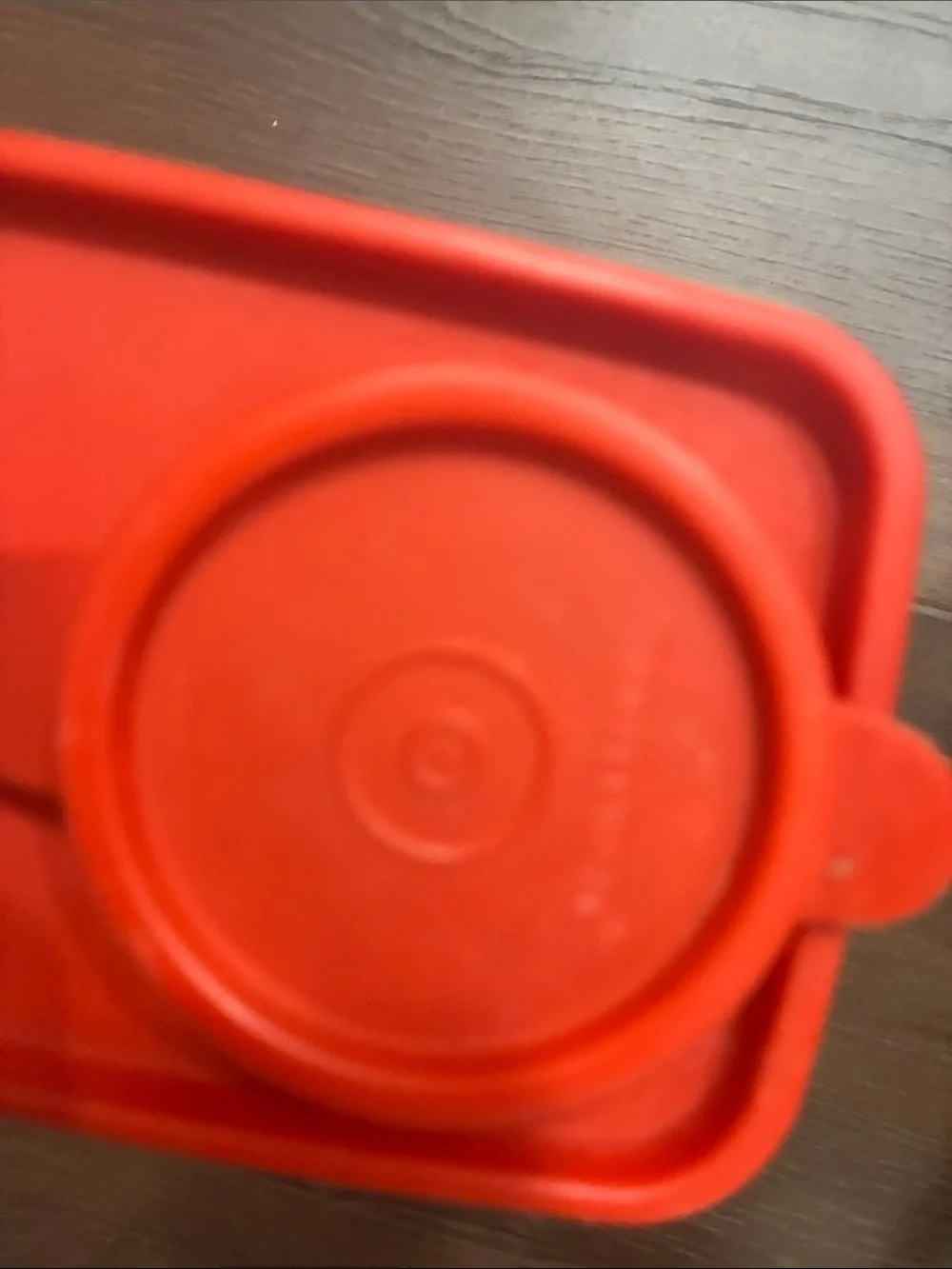 Tupperware Clear Plastic Cereal Storage Container with Red Lid